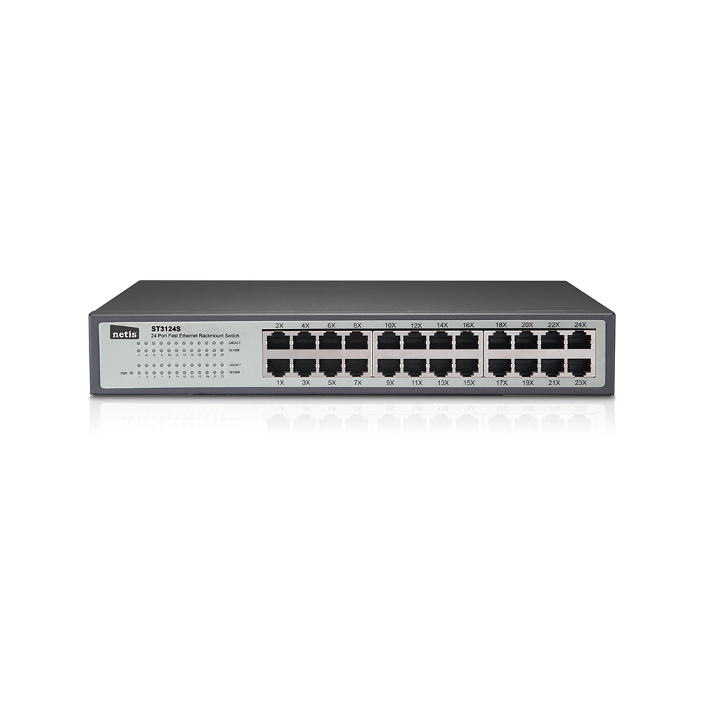 Switch Netis ST3124S (10/100Mbps/ 24 Cổng/ Vỏ kim loại) Switch Netis ST3124S (10/100Mbps/ 24 Cổng/ Vỏ kim loại)