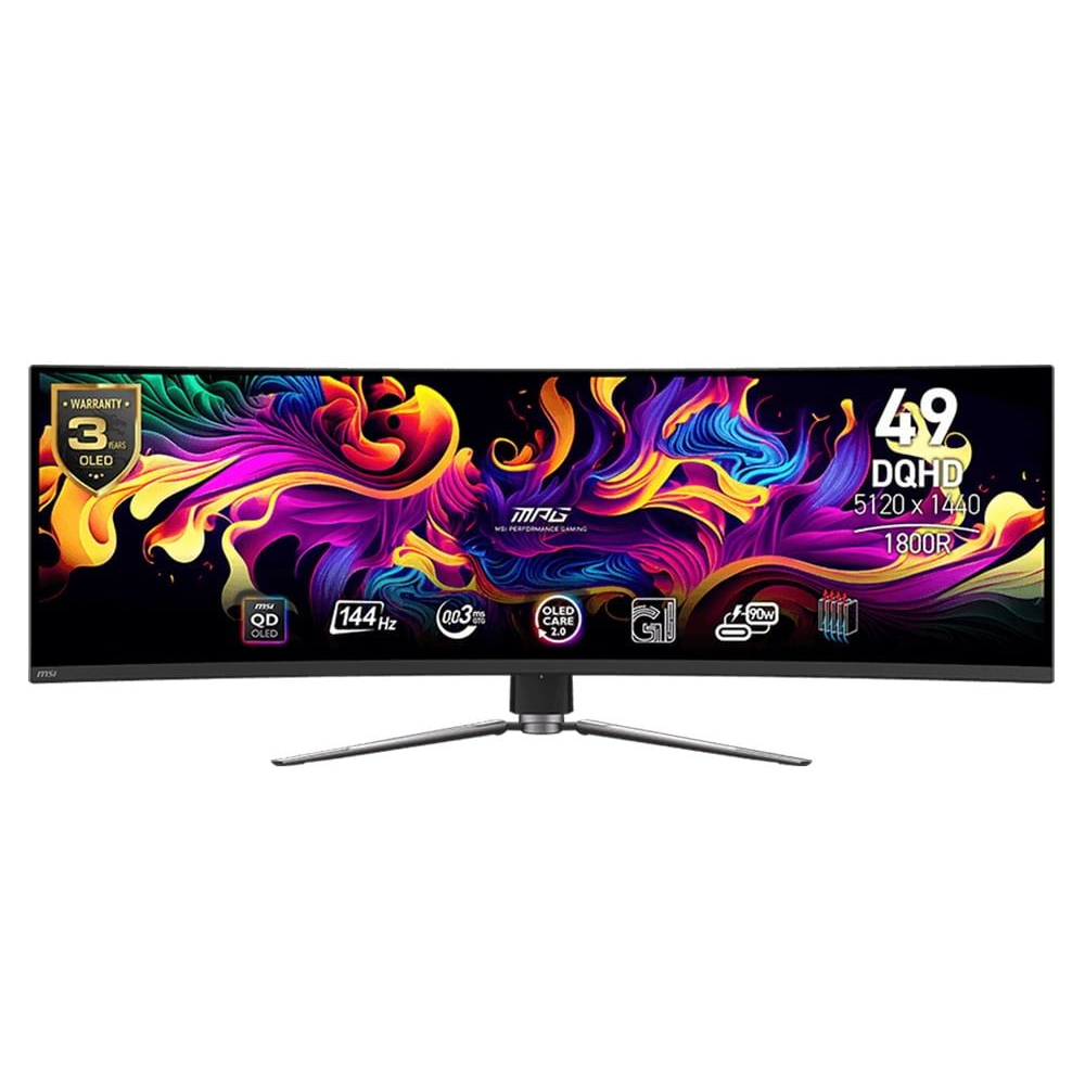 Màn hình cong gaming MSI MPG 491CQP QD-OLED (49Inch/ DQHD (5120x1440)/ 0.03ms/ 144Hz/ 250cd/m2/ OLED) Màn hình cong gaming MSI MPG 491CQP QD-OLED (49Inch/ DQHD (5120x1440)/ 0.03ms/ 144Hz/ 250cd/m2/ OLED)