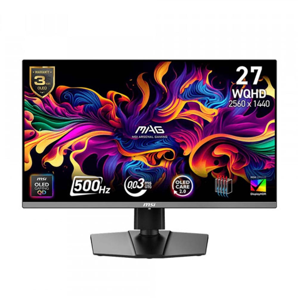 Màn hình gaming MSI MAG 272QP QD-OLED X50 (27Inch/ QHD (2560x1440)/ 0,5ms/ 500Hz/ 300cd/m2/ OLED) Màn hình gaming MSI MAG 272QP QD-OLED X50 (27Inch/ QHD (2560x1440)/ 0,5ms/ 500Hz/ 300cd/m2/ OLED)