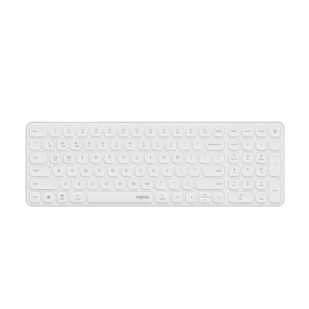 Bàn phím không dây Rapoo E9350L Màu trắng (Bluetooth/Wireless/ Pin sạc) Bàn phím không dây Rapoo E9350L Màu trắng (Bluetooth/Wireless/ Pin sạc)