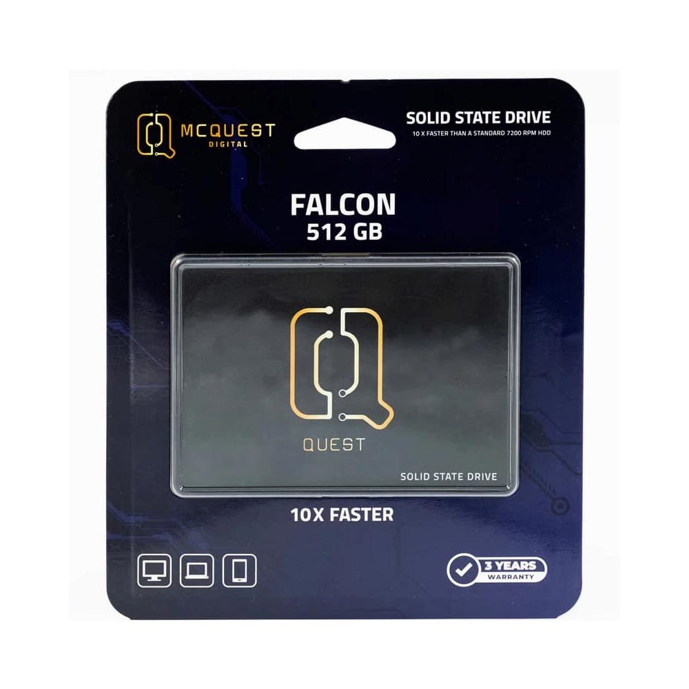 Ổ SSD McQuest FALCON-512GB (SATA3/ 2.5Inch/ 550MB/s/ 450MB/s) Ổ SSD McQuest FALCON-512GB (SATA3/ 2.5Inch/ 550MB/s/ 450MB/s)