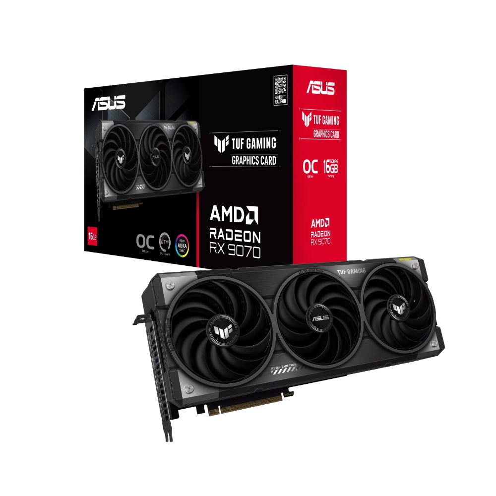 Card đồ họa Asus TUF Gaming Radeon RX 9070 OC Edition 16GB (GDDR6/ 256 bit) Card đồ họa Asus TUF Gaming Radeon RX 9070 OC Edition 16GB (GDDR6/ 256 bit)