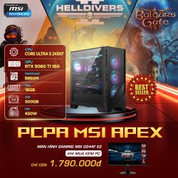 Máy tính PCPA MSI Apex (Core Ultra 5 245KF/16GB/RTX 5060TI 16G/650W)