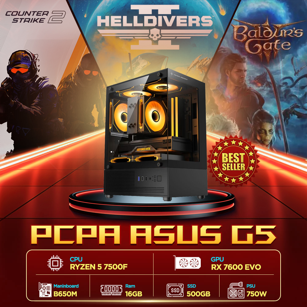 Máy tính PCPA AMD ASUS G5 (R5 7500F/16GB/RX 7600 8G) Máy tính PCPA AMD ASUS G5 (R5 7500F/16GB/RX 7600 8G)