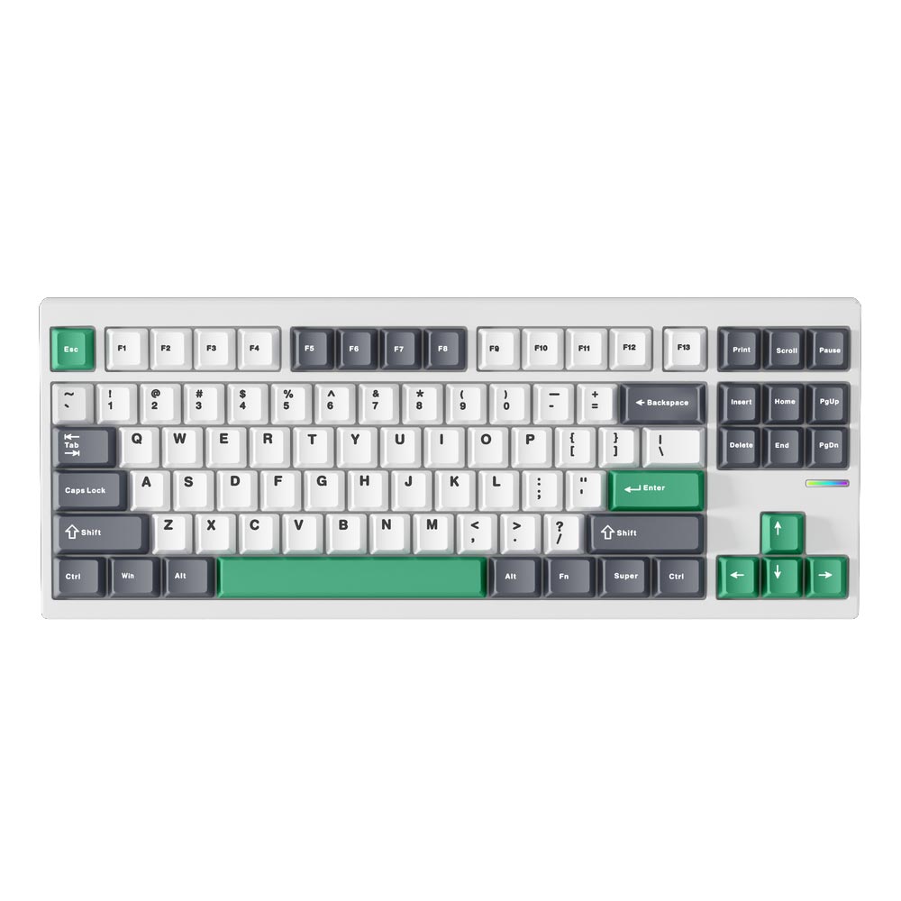 Bàn phím cơ MCHOSE GX87 Lite White Nano Spraying Matcha Latte Switch