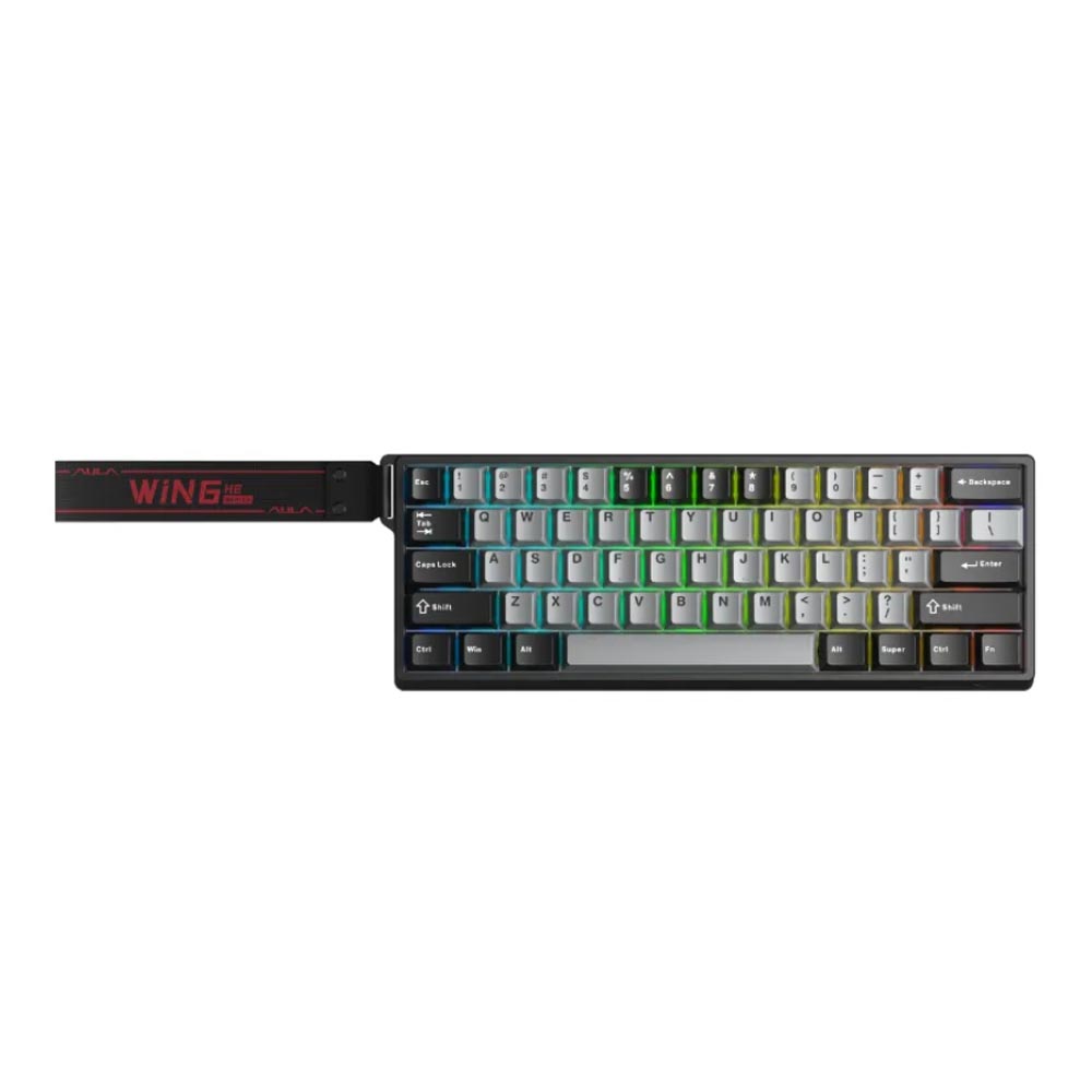 Bàn phím cơ Aula WIN60HE PRO Xám đậm + Xám nhạt Xingyi magnetic switch