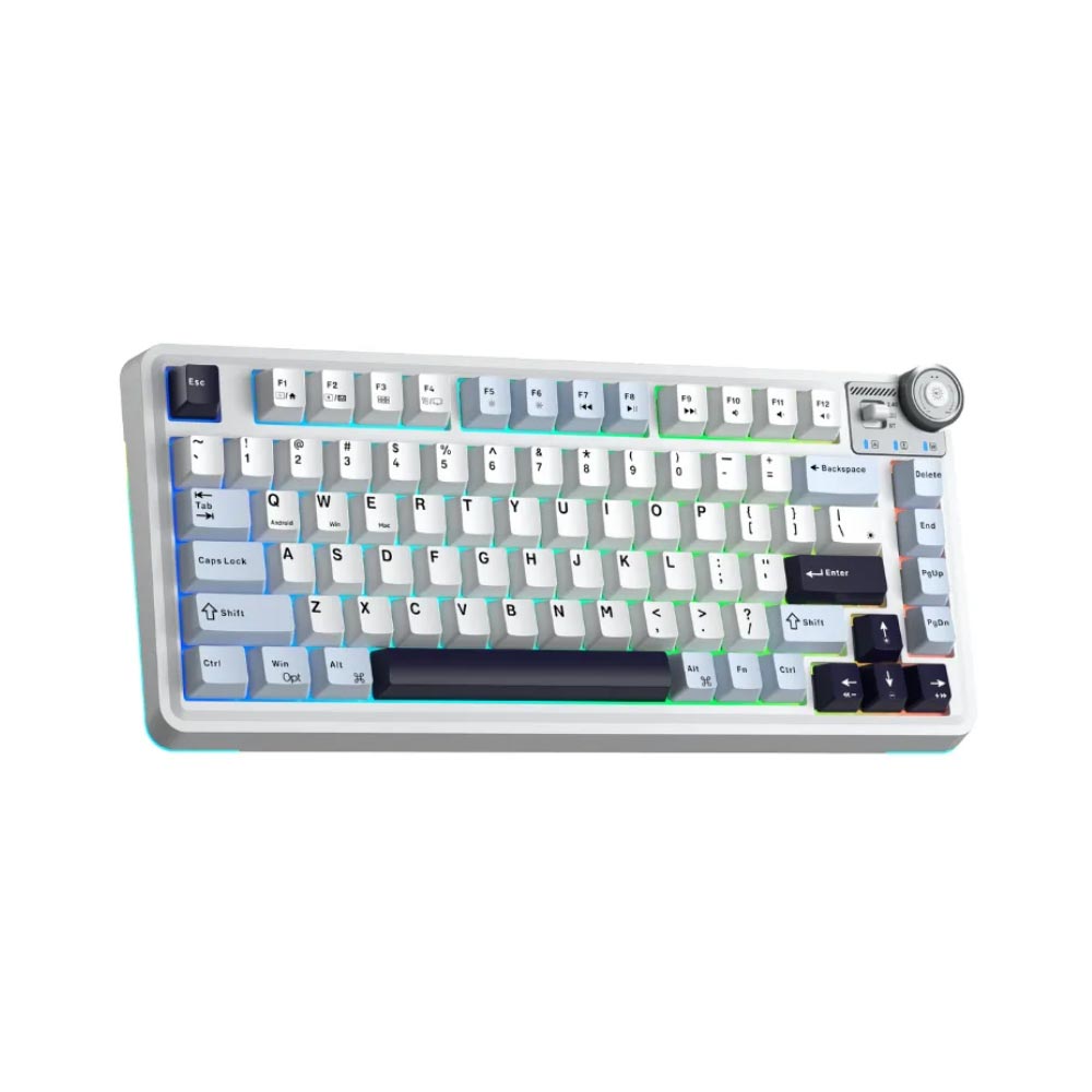 Bàn phím cơ Aula 3 MODE AU75 màu Xanh dương + Trắng + Tím đậm Star Vector Switch