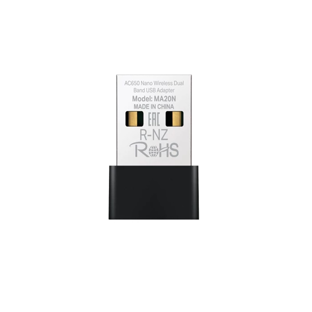 Cạc mạng không dây Mercusys USB MA20N (Chuẩn AC/ AC650Mbps/ Ăng-ten ngầm) Cạc mạng không dây Mercusys USB MA20N (Chuẩn AC/ AC650Mbps/ Ăng-ten ngầm)