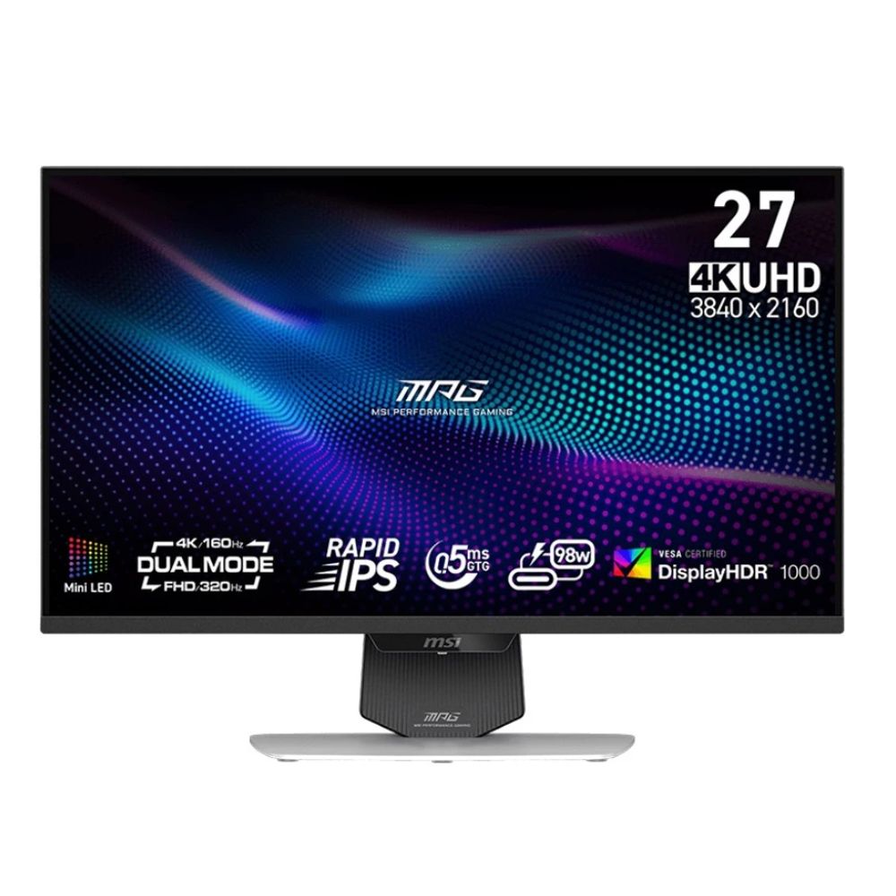 Màn hình gaming MSI MPG 274URDFW E16M (27Inch/ 4K (3840 x 2160)/ 0,5ms/ UHD: 160Hz; FHD: 320Hz/ 400cd/m2/ IPS) Màn hình gaming MSI MPG 274URDFW E16M (27Inch/ 4K (3840 x 2160)/ 0,5ms/ UHD: 160Hz; FHD: 320Hz/ 400cd/m2/ IPS)