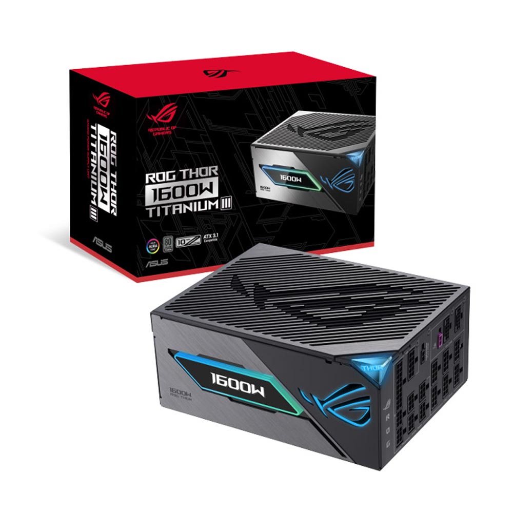 Nguồn máy tính Asus Rog Thor ROG Thor 1600W Titanium III (80 Plus Platinum/ Full-Modular) Nguồn máy tính Asus Rog Thor ROG Thor 1600W Titanium III (80 Plus Platinum/ Full-Modular)