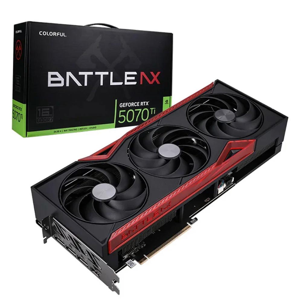 Card đồ họa Colorful GeForce RTX 5070 Ti Battle AX 16GB-V (GDDR7/ 256 bit) Card đồ họa Colorful GeForce RTX 5070 Ti Battle AX 16GB-V (GDDR7/ 256 bit)