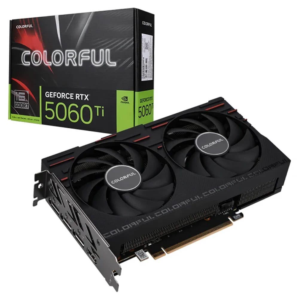 Card đồ họa Colorful GeForce RTX 5060 Ti Gaming DUO 16GB-V (GDDR7/ 128 bit) Card đồ họa Colorful GeForce RTX 5060 Ti Gaming DUO 16GB-V (GDDR7/ 128 bit)