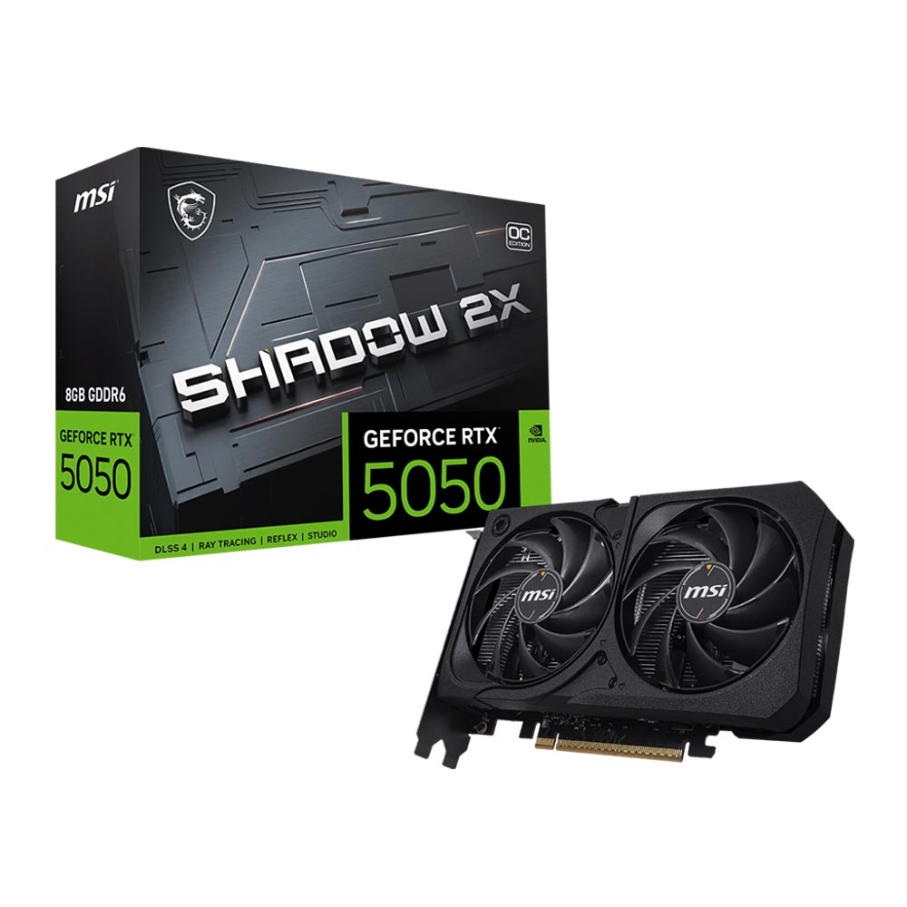 Card đồ họa MSI GeForce RTX 5050 8GB SHADOW 2X OC (GDDR6/ 128 bit) Card đồ họa MSI GeForce RTX 5050 8GB SHADOW 2X OC (GDDR6/ 128 bit)