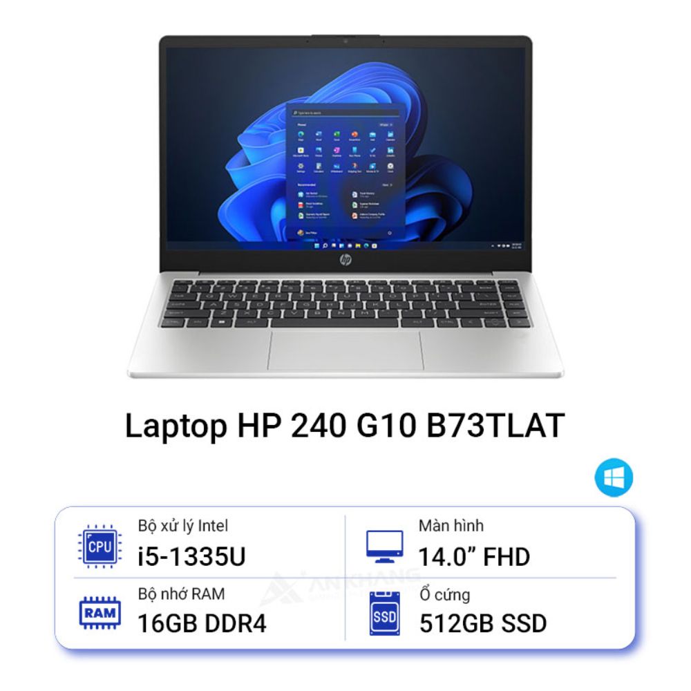Laptop HP 240 G10 B73TLAT (i5 1335U/ 16GB/ 512GB SSD/ 14 inch FHD/ Win11/ Silver) Laptop HP 240 G10 B73TLAT (i5 1335U/ 16GB/ 512GB SSD/ 14 inch FHD/ Win11/ Silver)