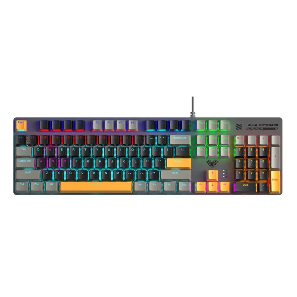 Bàn phím cơ Aula S500 Xám+đen+vàng Blue switch Bàn phím cơ Aula S500 Xám+đen+vàng Blue switch