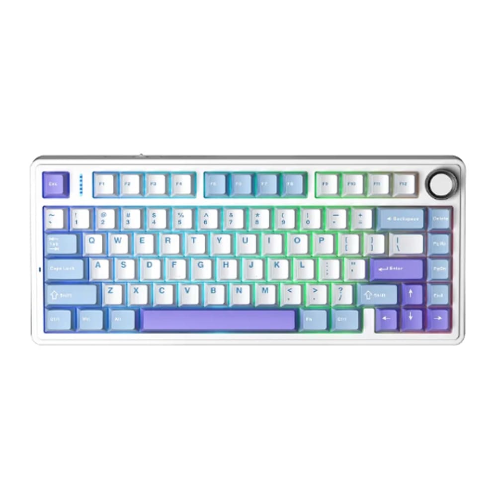 Bàn phím cơ Aula F75 Xanh dương + Trắng + Tím đậm Pink switch Bàn phím cơ Aula F75 Xanh dương + Trắng + Tím đậm Pink switch