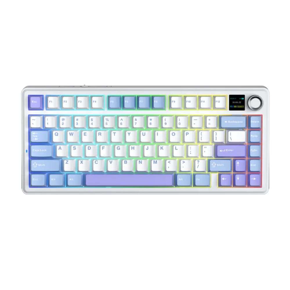 Bàn phím cơ Aula 3 MODE F75 MAX xanh + trắng + tím Reaper switch Bàn phím cơ Aula 3 MODE F75 MAX xanh + trắng + tím Reaper switch