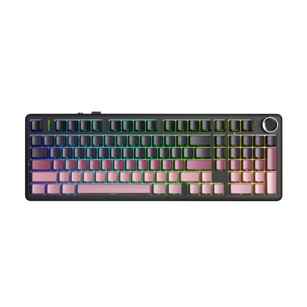 Bàn phím cơ Aula 3 mode có núm xoay AULA F99 Pro đen hồng gradient Reaper switch Bàn phím cơ Aula 3 mode có núm xoay AULA F99 Pro đen hồng gradient Reaper switch