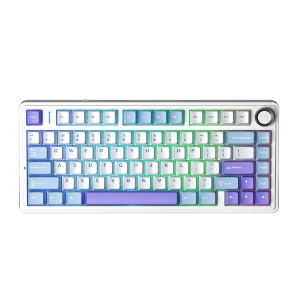 Bàn phím cơ Aula 3 MODE F75 xanh dương trắng tím Reaper switch Bàn phím cơ Aula 3 MODE F75 xanh dương trắng tím Reaper switch