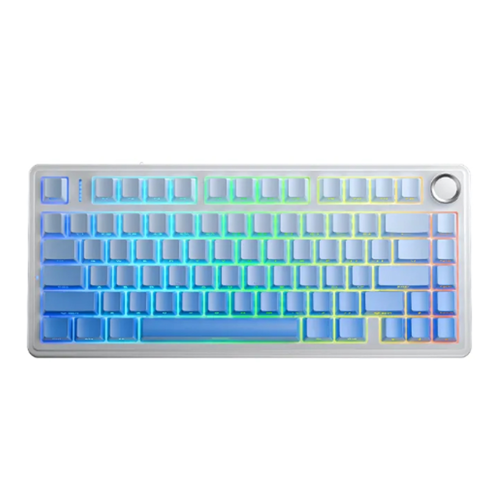 Bàn phím cơ Aula F75 trắng xanh dương gradient Outemu Silent Peach V3 switch Bàn phím cơ Aula F75 trắng xanh dương gradient Outemu Silent Peach V3 switch