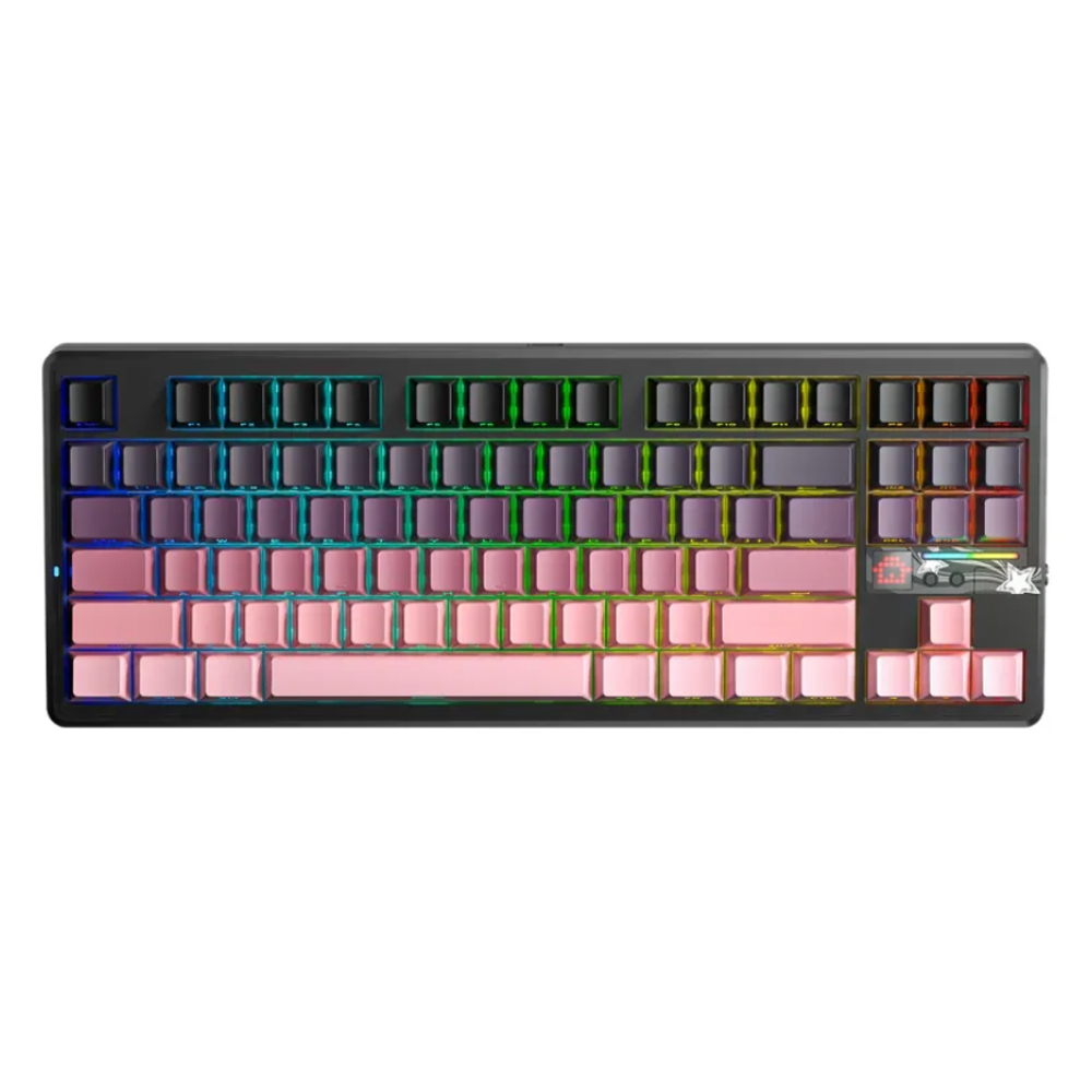 Bàn phím cơ Aula 3 MODE F87 Pro V2 Đen hồng gradient X3 Switch Bàn phím cơ Aula 3 MODE F87 Pro V2 Đen hồng gradient X3 Switch