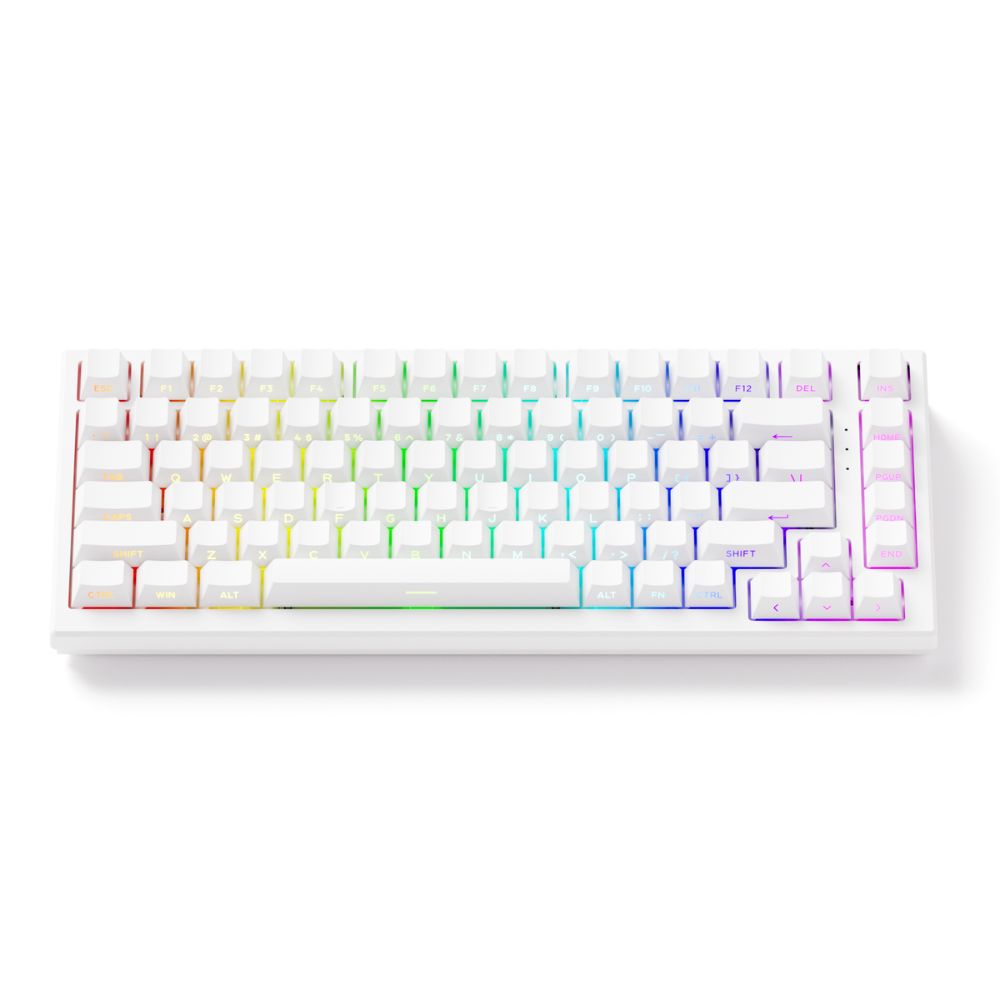 Bàn phím cơ AKKO FUN60 Max SP White Glare Magnetic Switches (Tri-mode) 8K in 2.4G (Trắng)