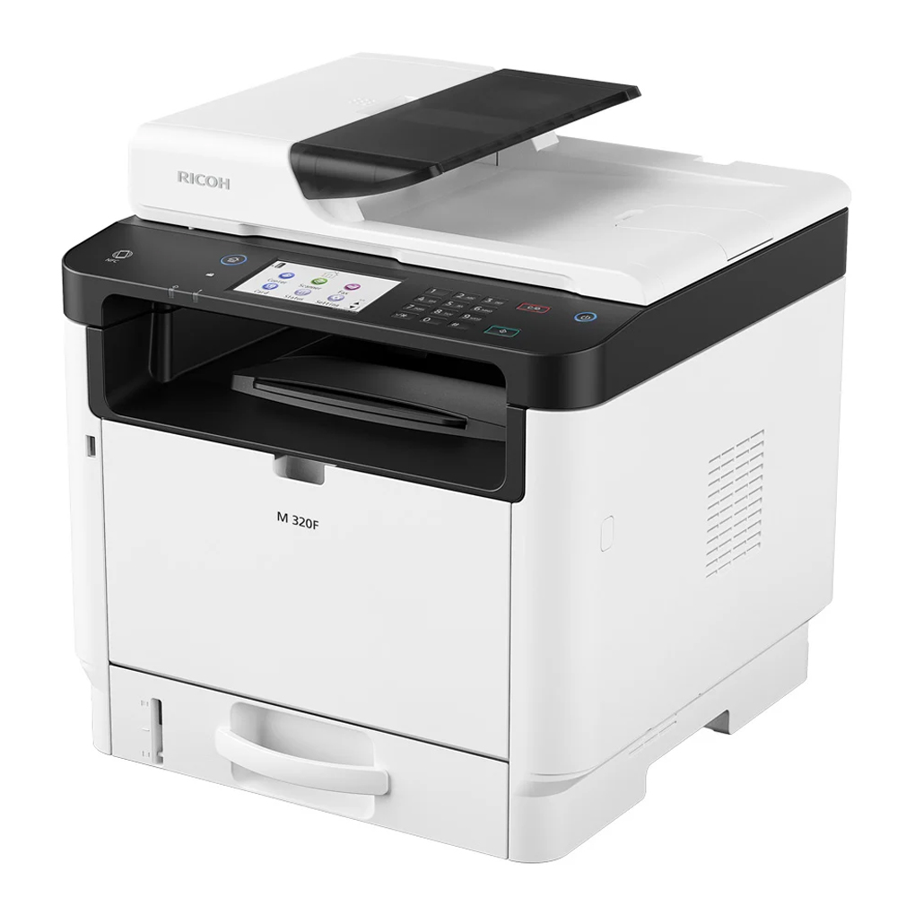 Máy in laser đen trắng Ricoh M 320F (A4/A5/ In/ Copy/ Scan/ Fax/ Đảo mặt/ ADF/ USB/ LAN/ WIFI) Máy in laser đen trắng Ricoh M 320F (A4/A5/ In/ Copy/ Scan/ Fax/ Đảo mặt/ ADF/ USB/ LAN/ WIFI)