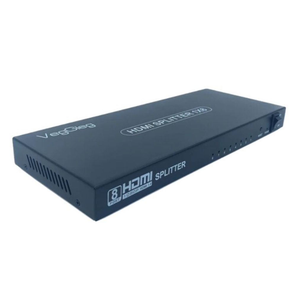 Bộ chia HDMI VegGieg V-HD08 từ 1 ra 8 hỗ trợ độ phân giải 4Kx2K@30Hz