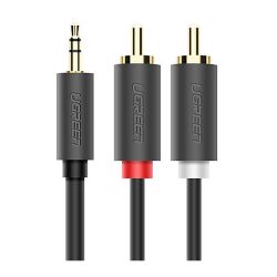 Cáp Audio Ugreen 10511 1 ra 2 RCA hoa sen 1.5M