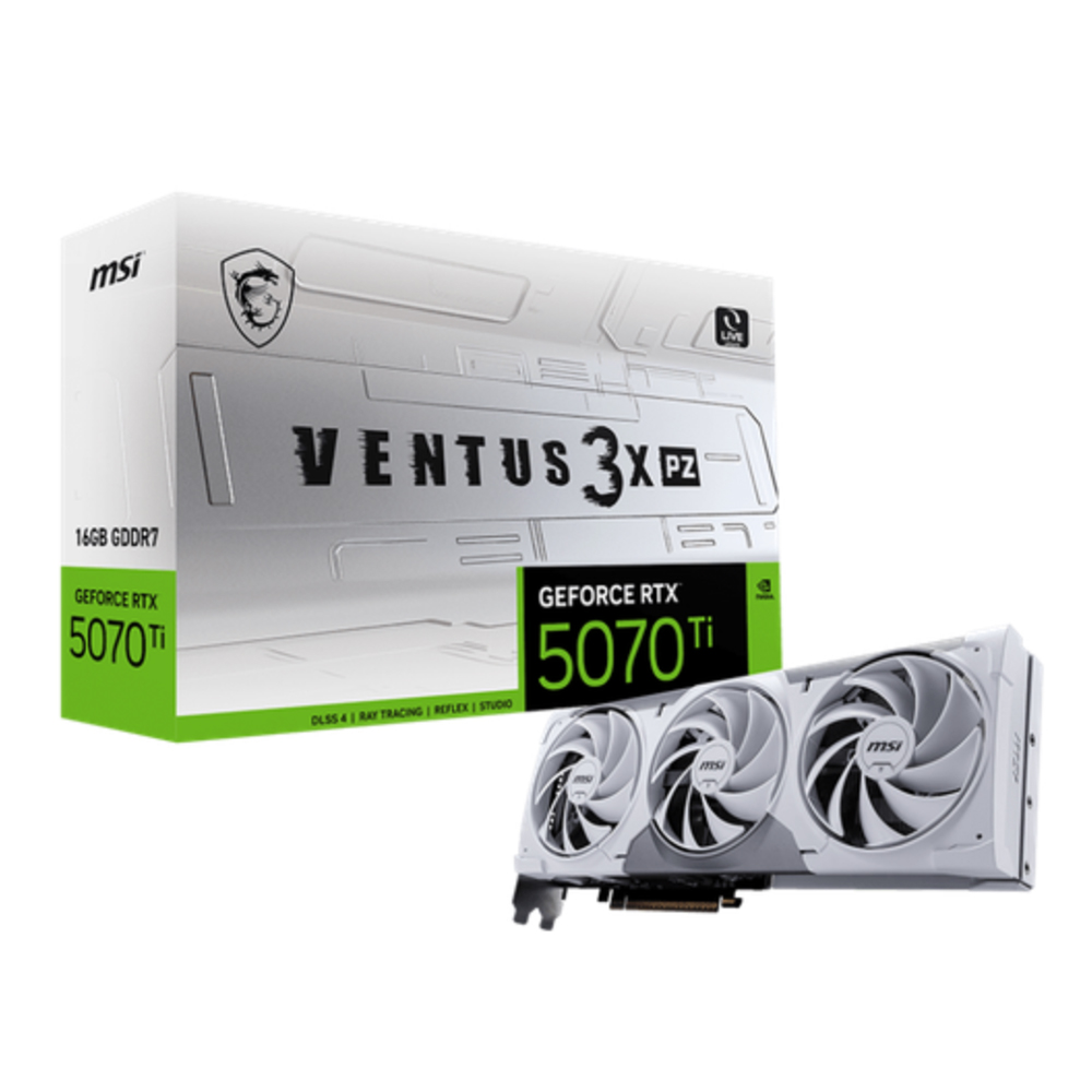 Card đồ họa MSI GeForce RTX 5070 Ti 16G VENTUS 3X PZ (GDDR7/ 256 bit)