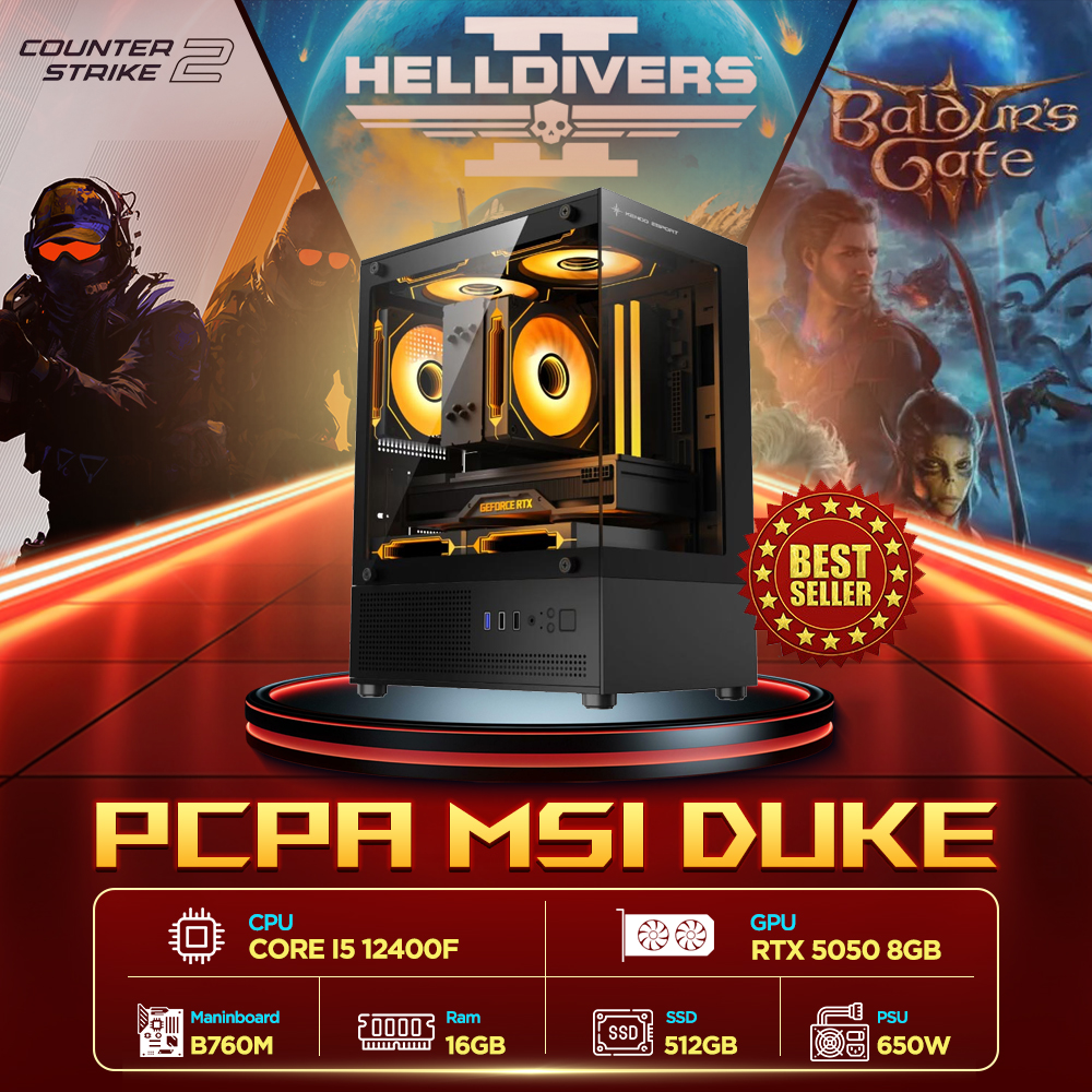 Máy tính PCPA MSI Duke (Core i5 12400F/16GB/RTX 5050 8G) Máy tính PCPA MSI Duke (Core i5 12400F/16GB/RTX 5050 8G)