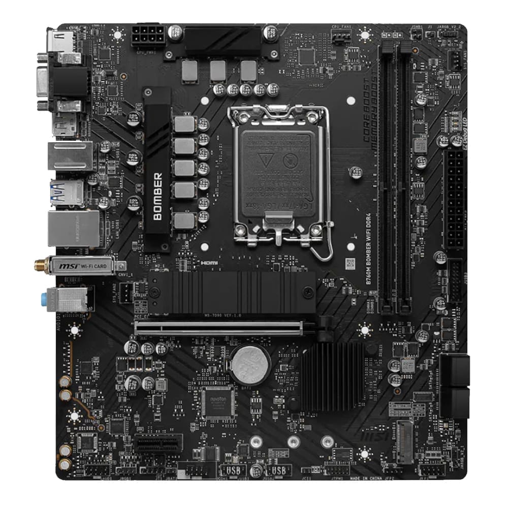 Mainboard MSI B760M BOMBER WIFI DDR4 (Intel B760/ Socket 1700/ M-ATX/ 2 khe ram) Mainboard MSI B760M BOMBER WIFI DDR4 (Intel B760/ Socket 1700/ M-ATX/ 2 khe ram)