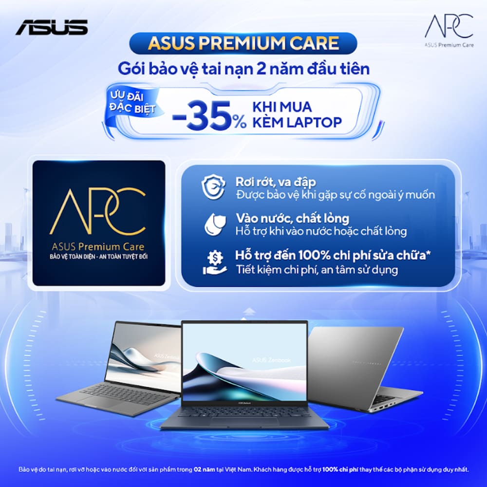 Gói dịch vụ bảo hành rơi vỡ Laptop Asus ADP-24M 24 tháng (Vivobook/ Vivobook S/ Zenbook/ Gaming Vivobook) Gói dịch vụ bảo hành rơi vỡ Laptop Asus ADP-24M 24 tháng (Vivobook/ Vivobook S/ Zenbook/ Gaming Vivobook)