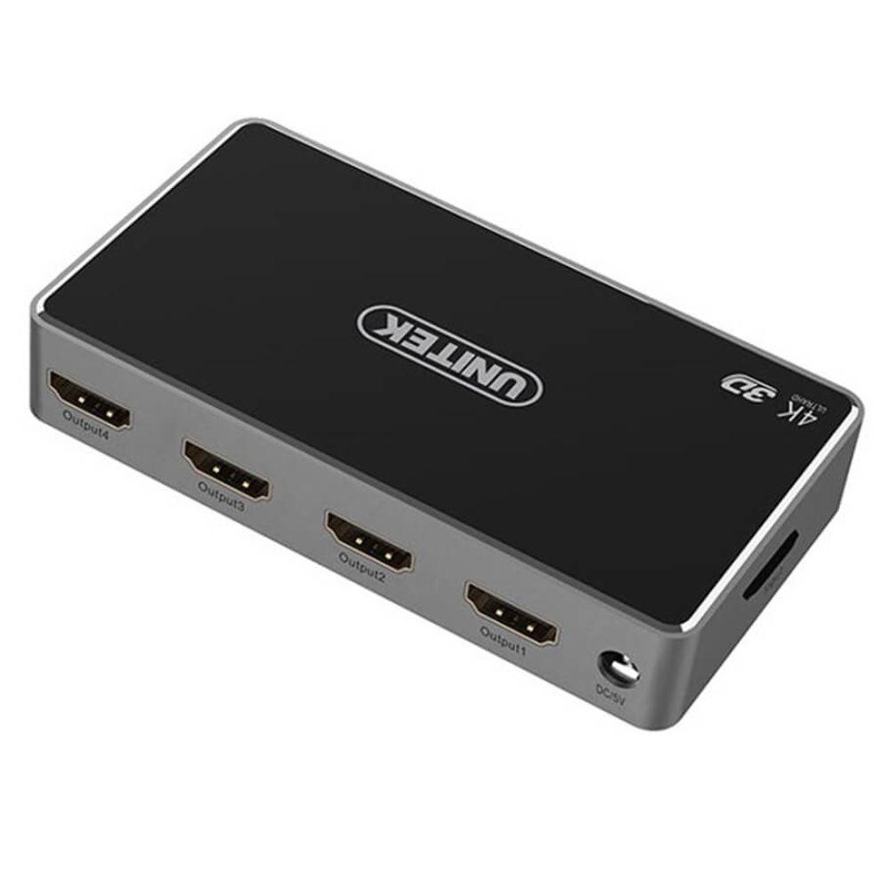 Bộ chia cổng HDMI Unitek V1109A 1 ra 4 cổng hỗ trợ 4K@30Hz cao cấp Bộ chia cổng HDMI Unitek V1109A 1 ra 4 cổng hỗ trợ 4K@30Hz cao cấp