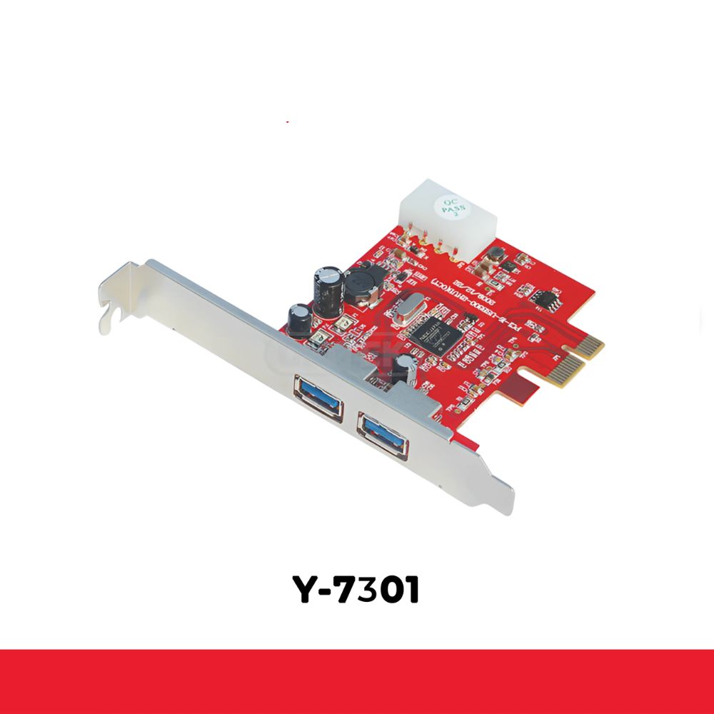 Cạc chuyển Unitek Y-7301 PCI Express 1X sang 2 USB3.0 Cạc chuyển Unitek Y-7301 PCI Express 1X sang 2 USB3.0