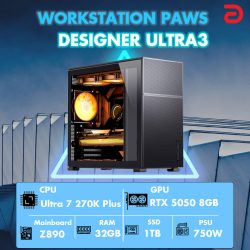 Máy tính PAWS Đồ Họa (Core Ultra 7 270K Plus/Z890/32GB/RTX 5050 8Gb)