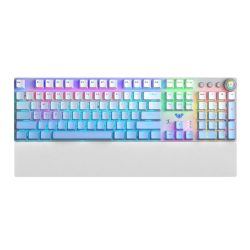 Bàn phím cơ Aula 3 MODE F2088AIR trắng xanh dương gradient Brown Switch