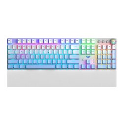 Bàn phím cơ Aula 3 MODE F2088AIR trắng xanh dương gradient Brown Switch