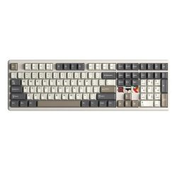 Bàn phím cơ Aula 3 MODE F108 Pro V2 xanh dương be nâu Panda switch