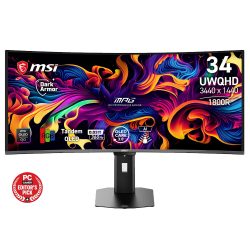 Màn hình cong gaming MSI MPG 341CQR QD-OLED X36 (34Inch/ UWQHD (3440x1440)/ 0.03ms/ 360Hz/ 300cd/m2/ OLED)