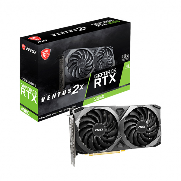 Cạc màn hình MSI GeForce RTX 3060 VENTUS 2X 12G OC Cạc màn hình MSI GeForce RTX 3060 VENTUS 2X 12G OC