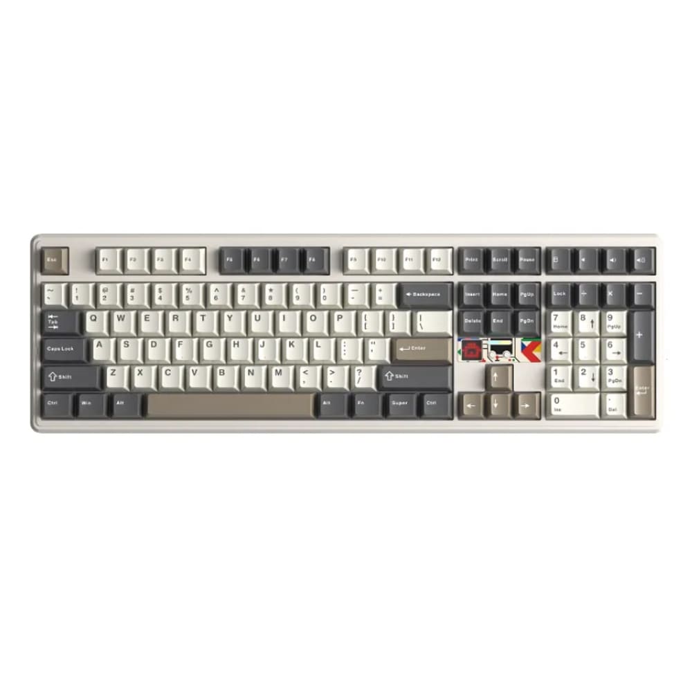 Bàn phím cơ Aula 3 MODE F108 Pro V2 xanh dương be nâu Panda switch Bàn phím cơ Aula 3 MODE F108 Pro V2 xanh dương be nâu Panda switch
