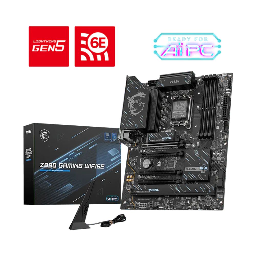 Mainboard MSI Z890 GAMING WIFI6E (Intel Z890/ Socket 1851/ ATX/ 4 khe ram) Mainboard MSI Z890 GAMING WIFI6E (Intel Z890/ Socket 1851/ ATX/ 4 khe ram)