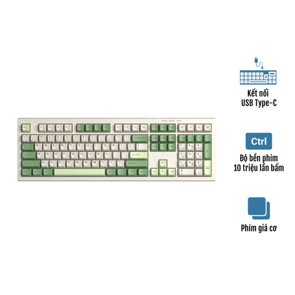 Bàn phím Gaming Aula S102 Xanh Lá Be Bàn phím Gaming Aula S102 Xanh Lá Be