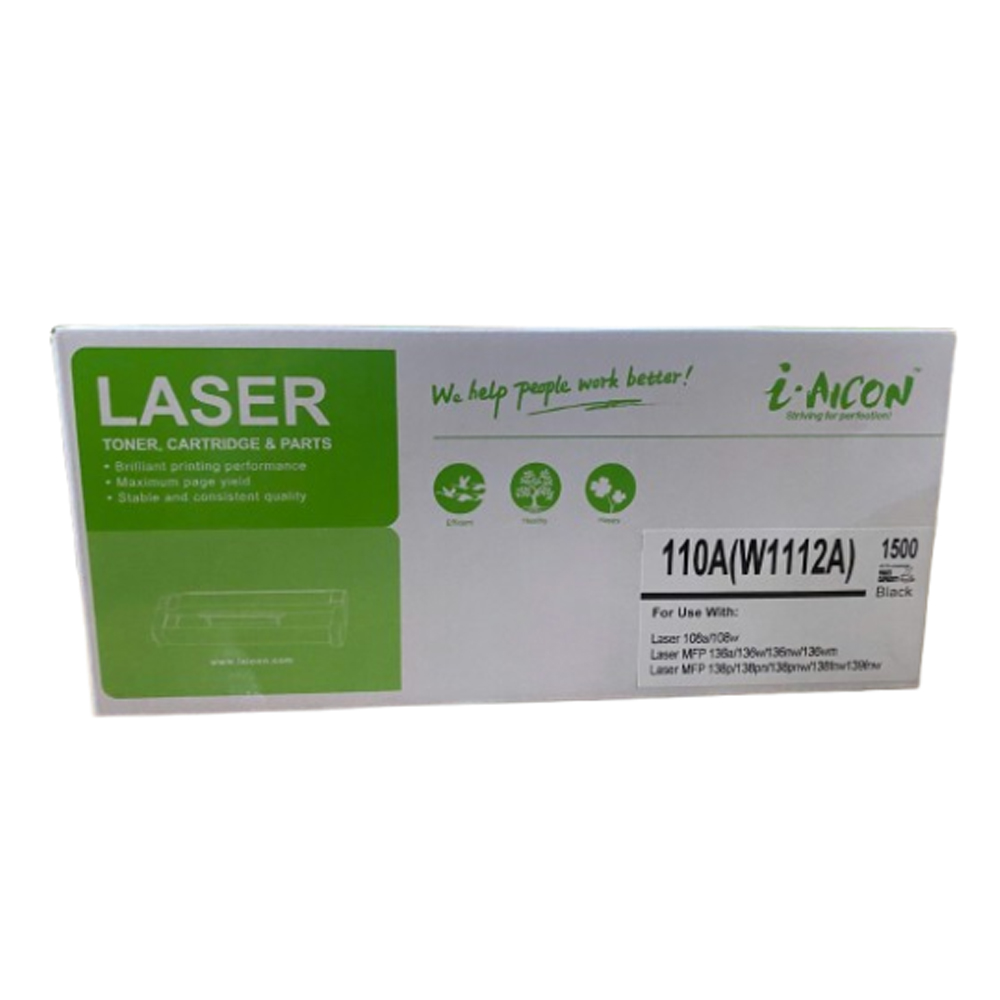 Mực in laser I-Aicon 110A W1112A (Dùng cho máy 108a/108w/136a/136w/139fnw) Mực in laser I-Aicon 110A W1112A (Dùng cho máy 108a/108w/136a/136w/139fnw)