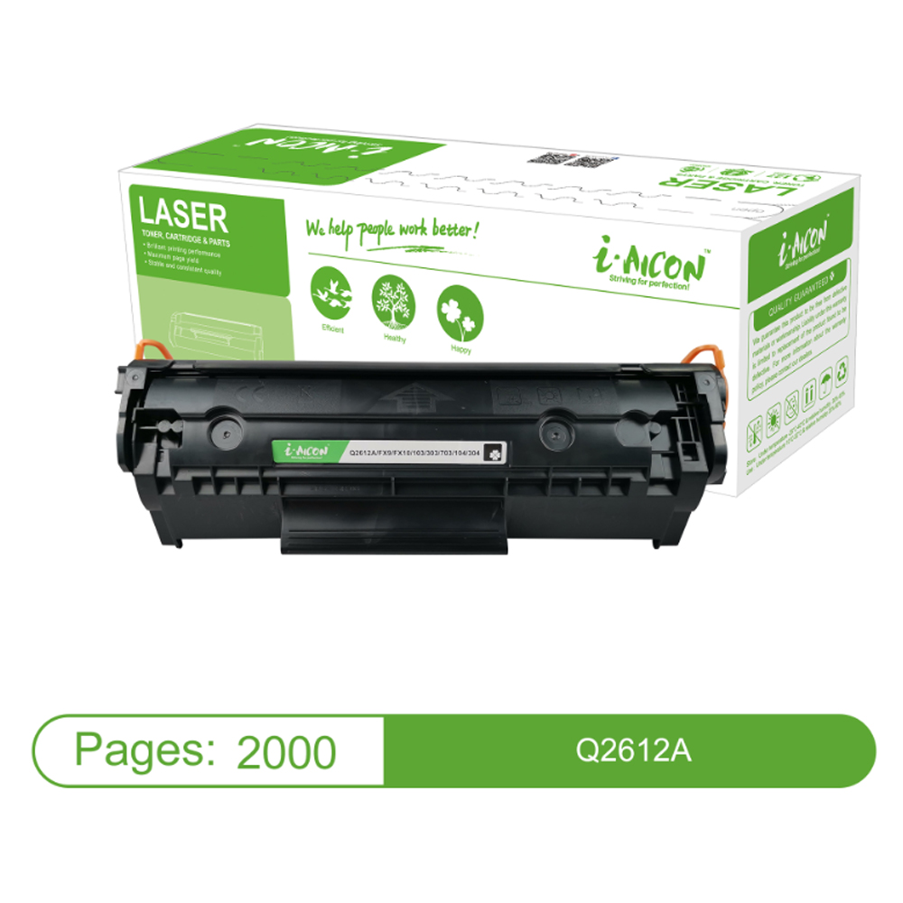 Mực in laser I-Aicon Q2612A/EP303 (Dùng cho máy LBP2900/3000/LaserJet1010/1012/1015) Mực in laser I-Aicon Q2612A/EP303 (Dùng cho máy LBP2900/3000/LaserJet1010/1012/1015)