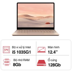 Máy tính xách tay Microsoft Surface Laptop Go (Core i5 1035G1/ 8GB/ 128GB SSD/ 12.4Inch Touch/ Windows 10 Home/ Sandstone)