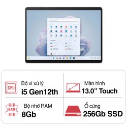Laptop Microsoft Surface Pro 9 (i5 Gen 12th/ 8GB/ 256GB/ 13.0inch Touch/ Win11)