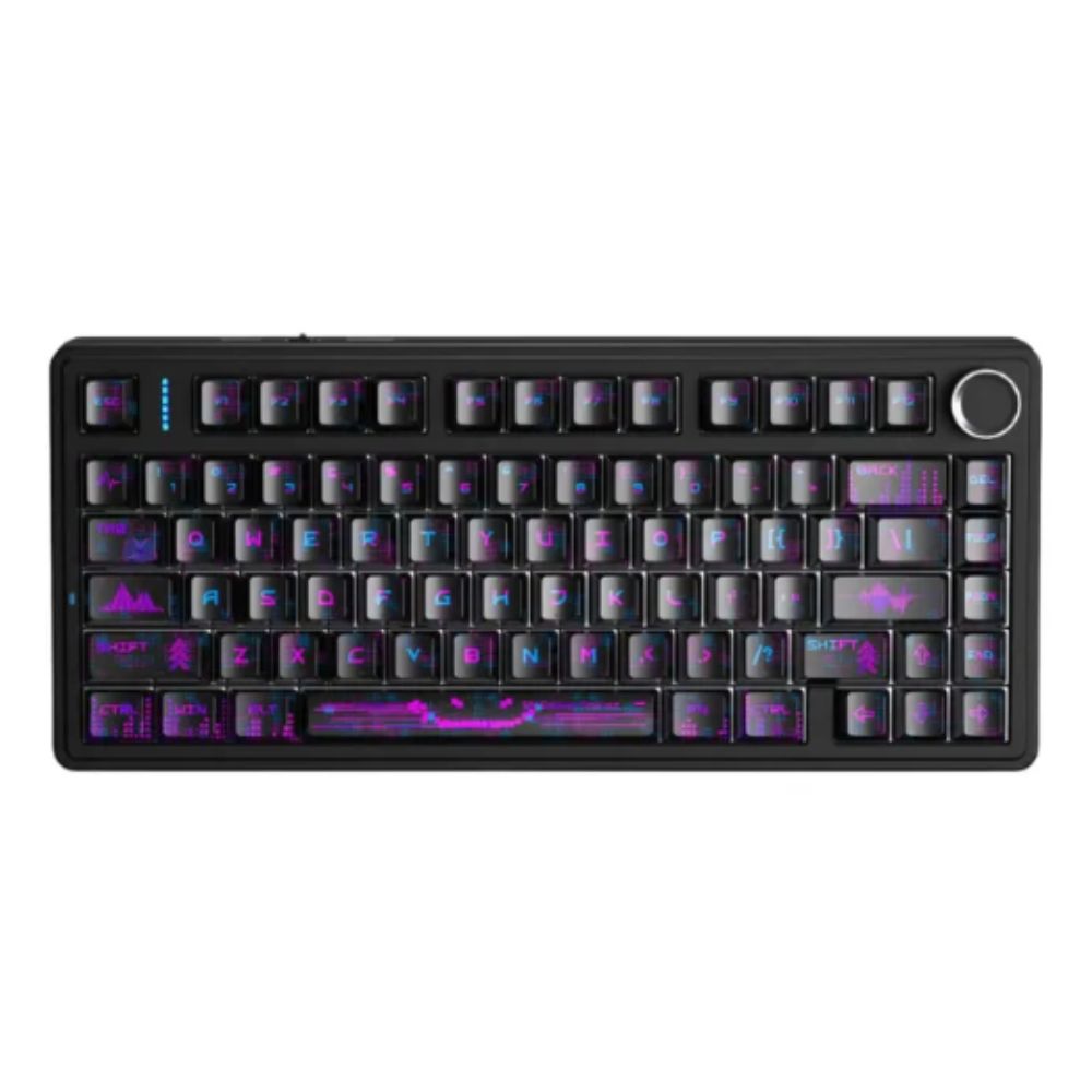 Bàn phím cơ Aula 3 MODE F75 Đen tím Grey Wood V3 switch Bàn phím cơ Aula 3 MODE F75 Đen tím Grey Wood V3 switch