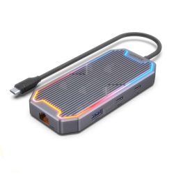 Bộ chuyển đổi Unitek D1029A 7 in 1 USB Type-C sang HDMI 4K 60Hz + 3.5mm + USB 3.0 + LAN + PD 100W